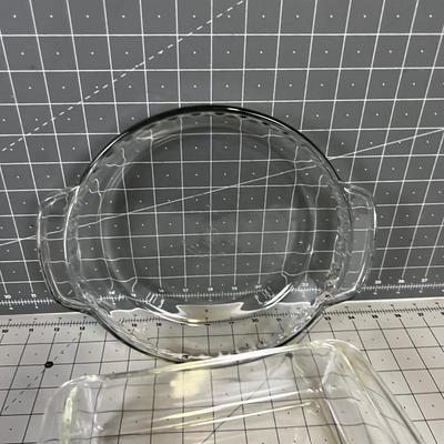 Anchor Pie Pan & Square Pyrex Baking Dishes