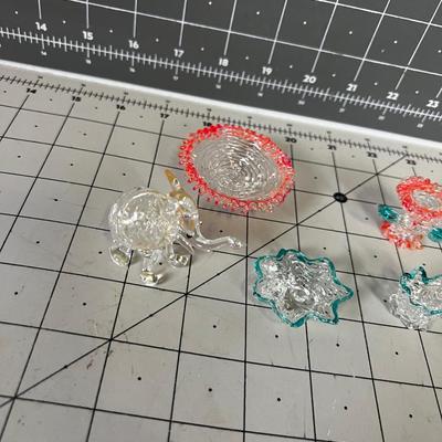 Pink Blue Clear Cups and Plates with Elephant