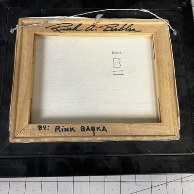Small Framed Oil on Canvas of Ocean Artist; Rink Babka 