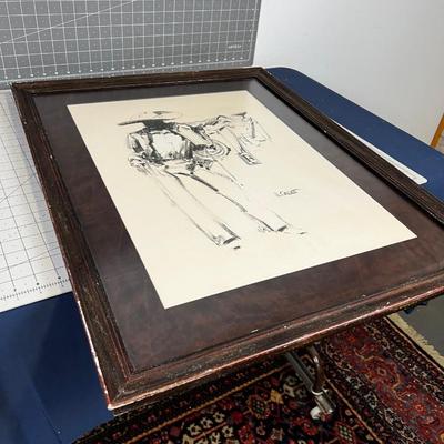 Limited Print By H. Cabot, El Charro, Framed and matted. COOL! 