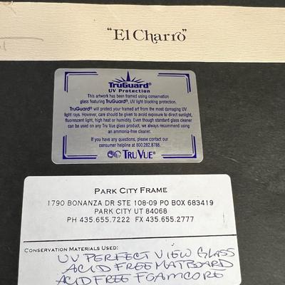 Limited Print By H. Cabot, El Charro, Framed and matted. COOL! 