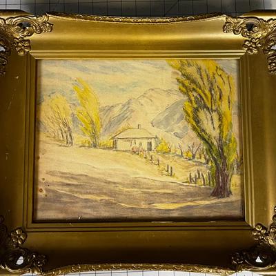 Water Color & Pencil Drawing  Artist Cardboard. L. Ray Salt Lake City 