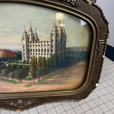 Antique Colorized Photo of Temple Square (SLC, Utah) 