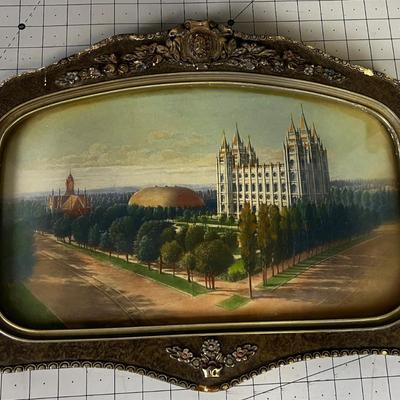 Antique Colorized Photo of Temple Square (SLC, Utah) 