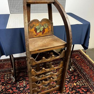 Antique Sled Converted to a Creative Wine Rack