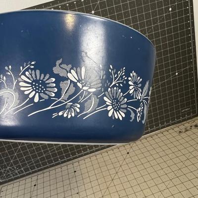 Blue Pyrex Casserole Baking Dish w/Lid (not shown)