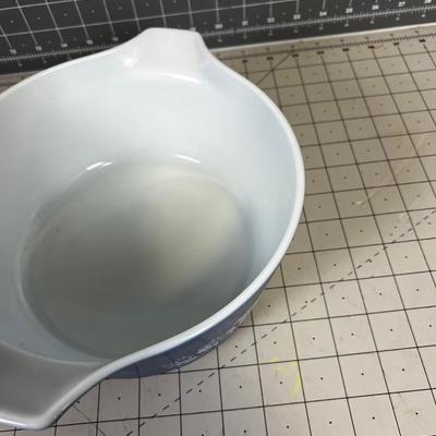 Blue Pyrex Casserole Baking Dish w/Lid (not shown)