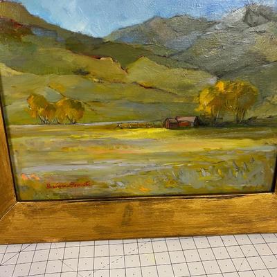 Oil  On Canvas, By Barbara Douville ? Utah Artist Framed 