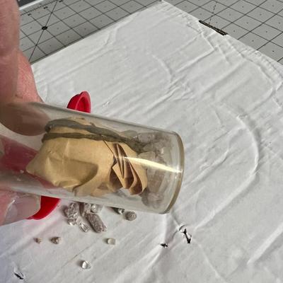 2 Pill Bottles of Crystals Marked Topaz Mountain 