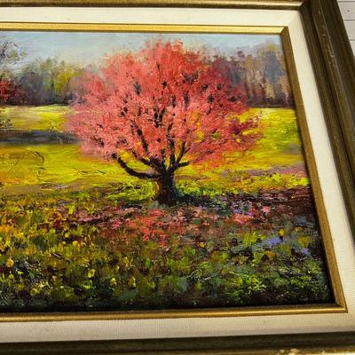 Julia Utiasheva Artist of Flowering Cherry Painting 