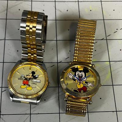 2 Mickey Mouse Watches 
