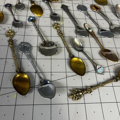 Collection of Collector Spoons Brass and other Metals 