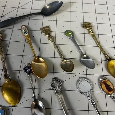 Collection of Collector Spoons Brass and other Metals 