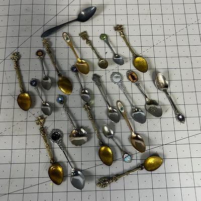 Collection of Collector Spoons Brass and other Metals 