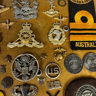 Collection of Military Patches, Badges and Metals 