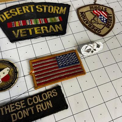 Collection of Military Patches, Badges and Metals 
