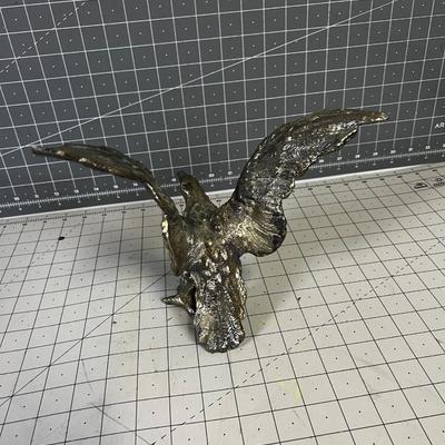 Cast Metal Eagle with a Broken toe & a Bejeweled Eye