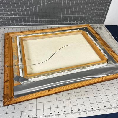 Oil o Canvas, Tepee by the Stream Not signed Framed