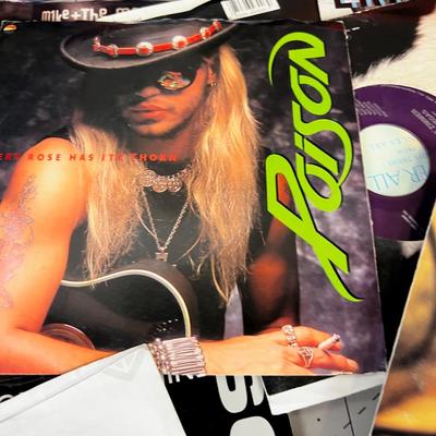 Massive Collection of Rock 45's with Picture Sleeves