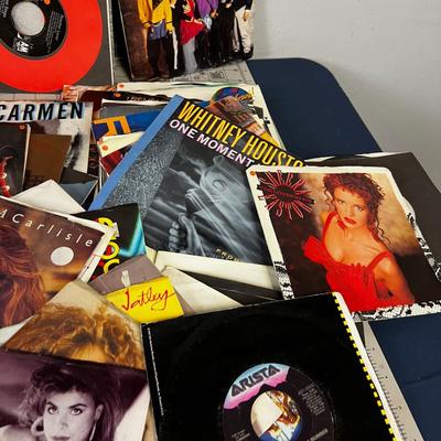 Massive Collection of Rock 45's with Picture Sleeves