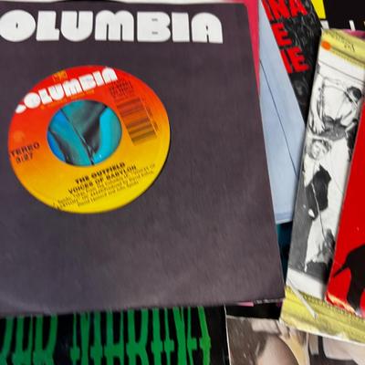 Massive Collection of Rock 45's with Picture Sleeves