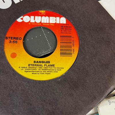 Massive Collection of Rock 45's with Picture Sleeves