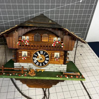 2 Coo-Coo Clocks no Pendulums, only 3 weights BUT CUTE Clocks