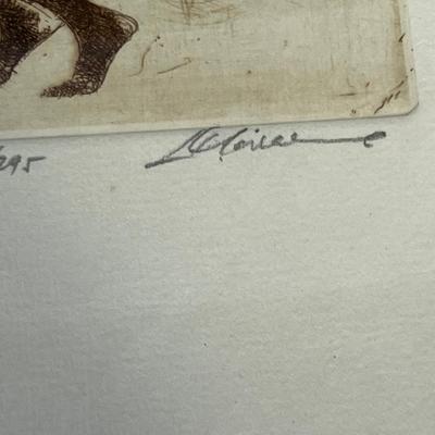 Etching Titled THE GIRL by  L. MARIAH 46 of 295 Limited Edition. 