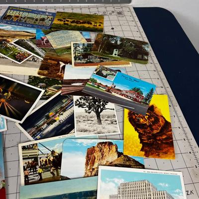 Pile of Vintage Postcards form the 30's to the 50's 