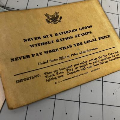 War Ration Books, Several OLD form WWII Era