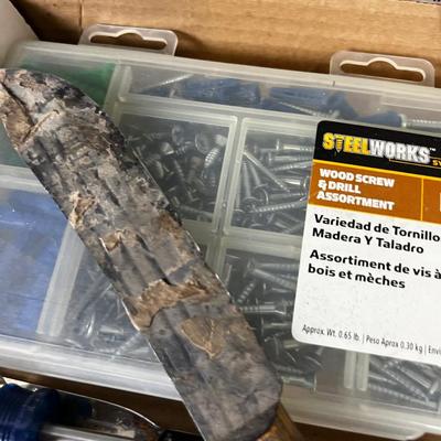 Tray of Misc. Tools; Screw Driver, Chisel, Crescent Wrench
