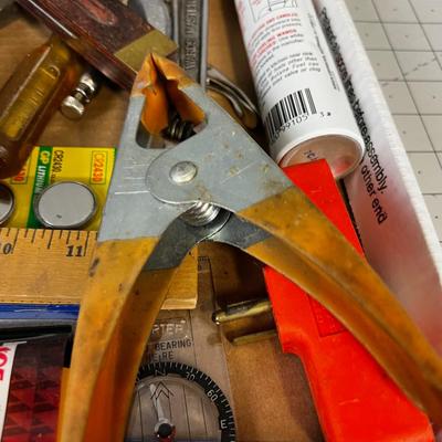 Tray of Misc. Tools; Screw Driver, Chisel, Crescent Wrench