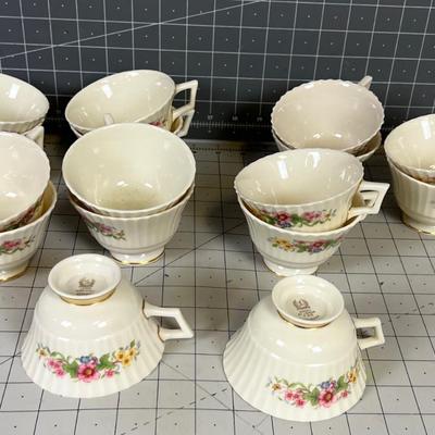 LENOX Sonnet Pattern Made in USA Tea Cups (16) 
