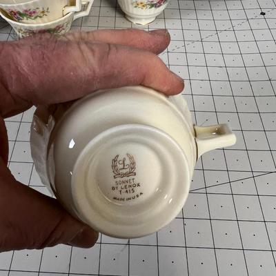 LENOX Sonnet Pattern Made in USA Tea Cups (16) 