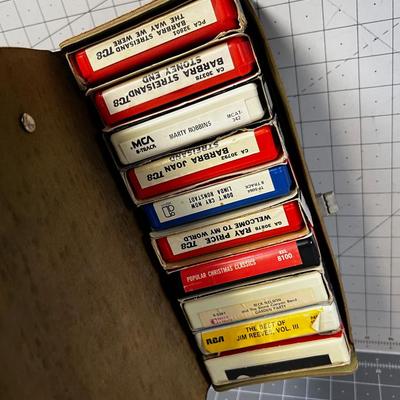Case full of 8 Track Tapes