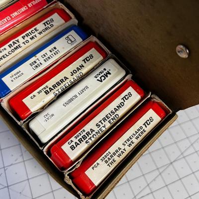 Case full of 8 Track Tapes
