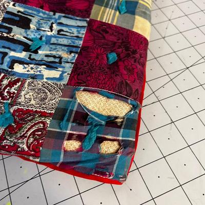 Funky Patch Work Vintage Pillow