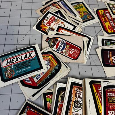 Vintage 1960's TOPS Chewing Gum Stickers Called Wacky Packages 