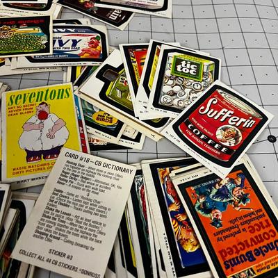 Vintage 1960's TOPS Chewing Gum Stickers Called Wacky Packages 