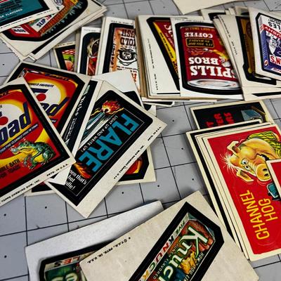 Vintage 1960's TOPS Chewing Gum Stickers Called Wacky Packages 