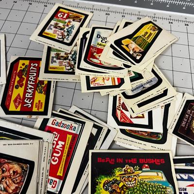 Vintage 1960's TOPS Chewing Gum Stickers Called Wacky Packages 