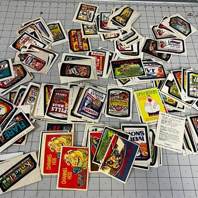 Vintage 1960's TOPS Chewing Gum Stickers Called Wacky Packages 