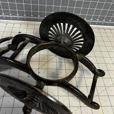 Vintage Asian Cast Iron Candle Holder