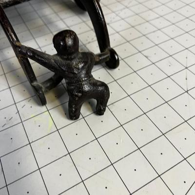 Vintage Asian Cast Iron Candle Holder