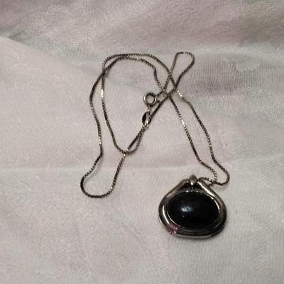 Vintage Rare Large Lapis Lazuli  925 18" Necklace