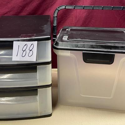 File Box and 3 Drawer Storage