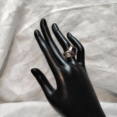 Big Beautiful Amethyst 925 Ring Size 6.5