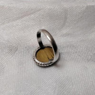 Big Beautiful Tiger Eye 925 Ring Size 8.5