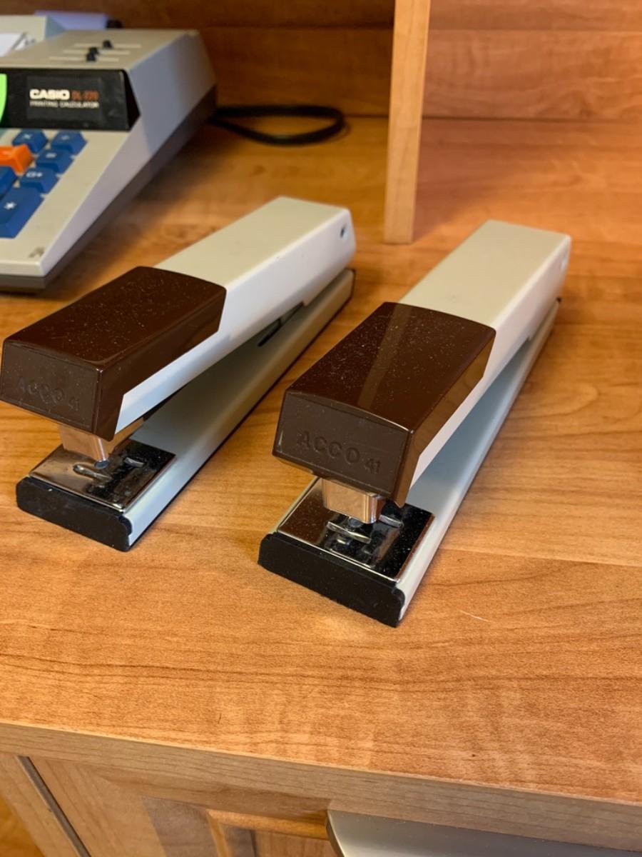 Set of two Acco Staplers