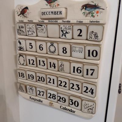 Ceramic Wall Calendar with Interchangeable Tiles